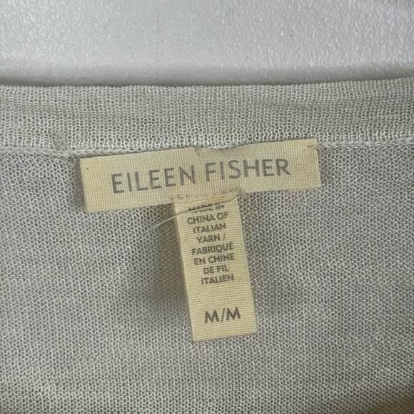 Eileen Fisher Women’s Size M Organic Linen Asymmetrical Hem Sweater Lightweight - Picture 5 of 7